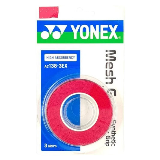 Yonex Mesh Grap for Badminton (3 Pack) , Wine Red