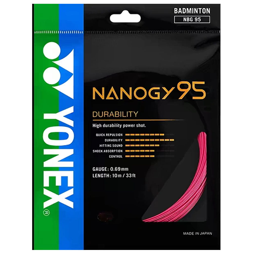 Yonex Nanogy 95 Badminton String , Rouge Pink