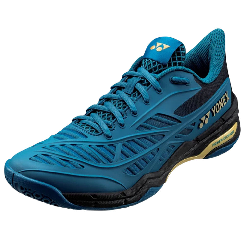 Yonex Power Cushion Cascade Drive Unisex Badminton Court Shoe (Teal Blue/Gold)