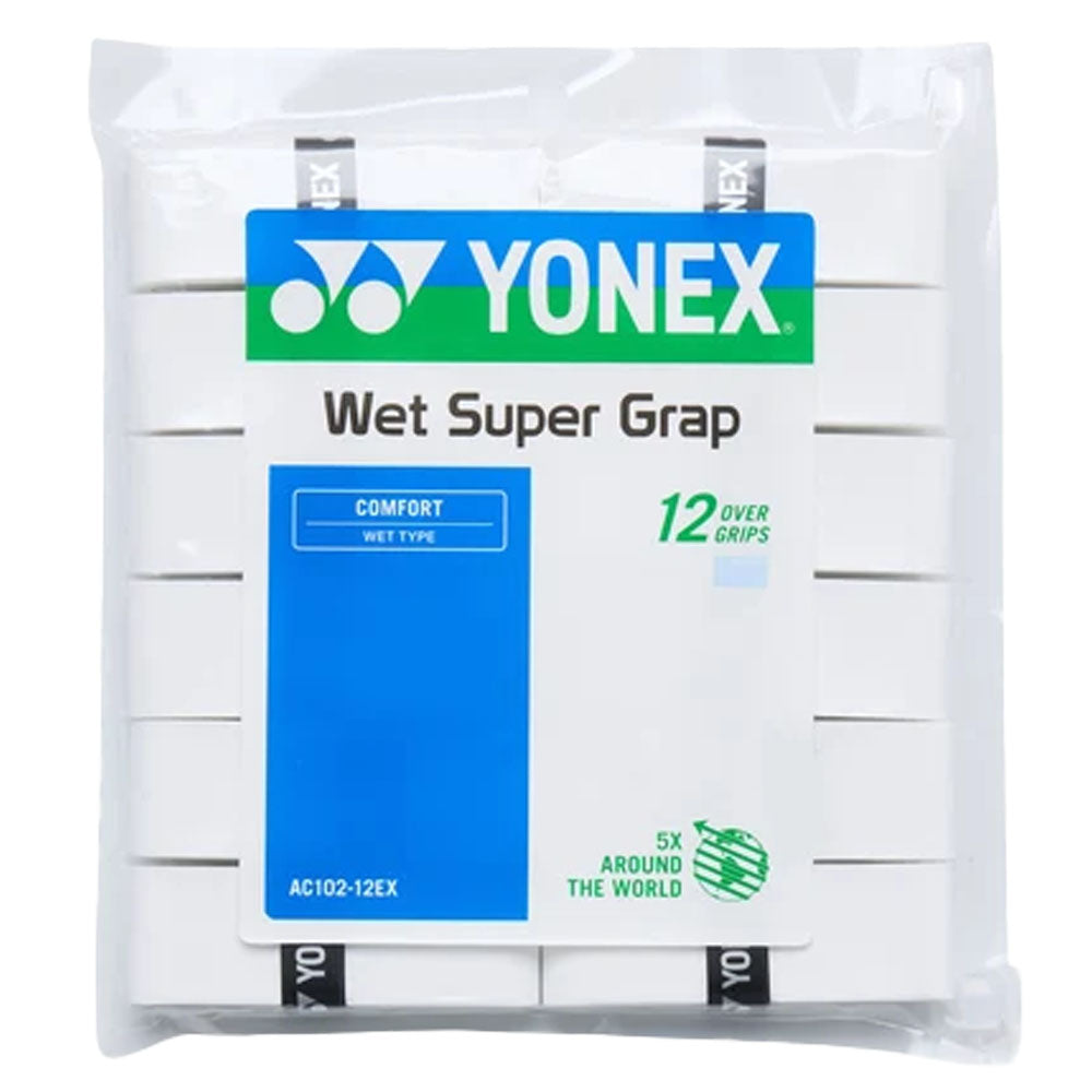 Yonex Super Grap 12 Pack Badminton Grip , White