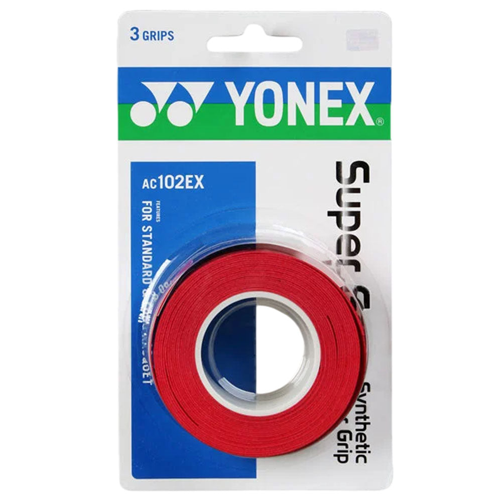 Yonex Super Grap (3 Pack) , Red