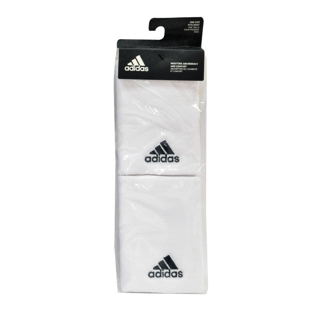 Adidas Large Tennis Wristband , White / Black