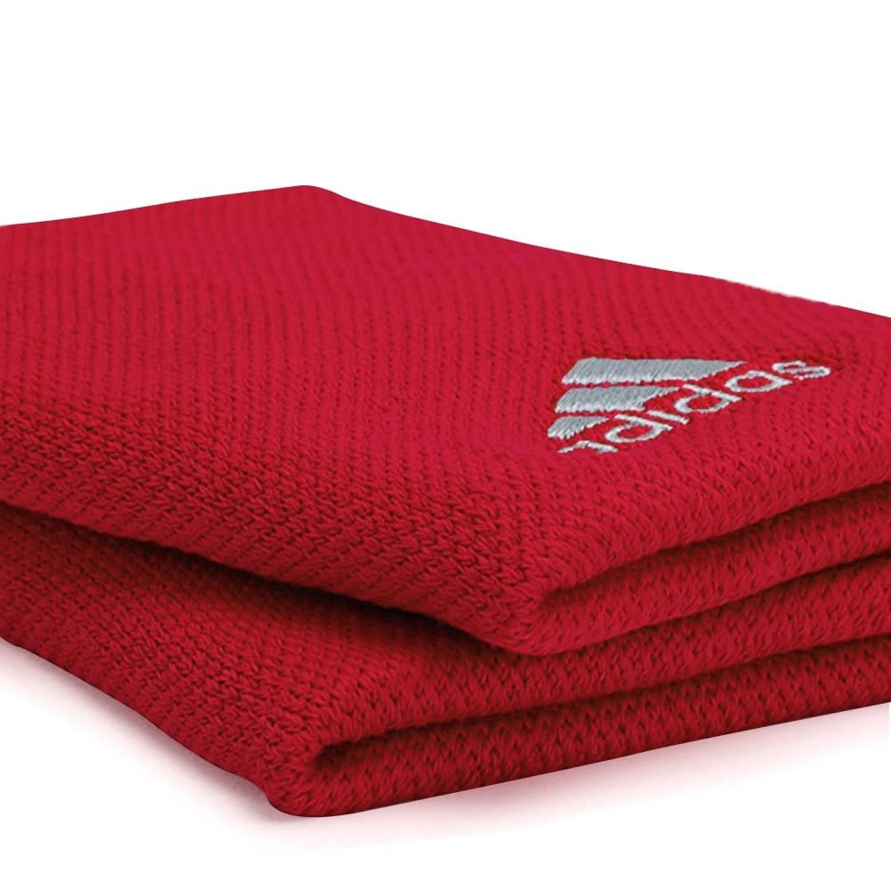 Adidas Large Tennis Wristband Red Grey