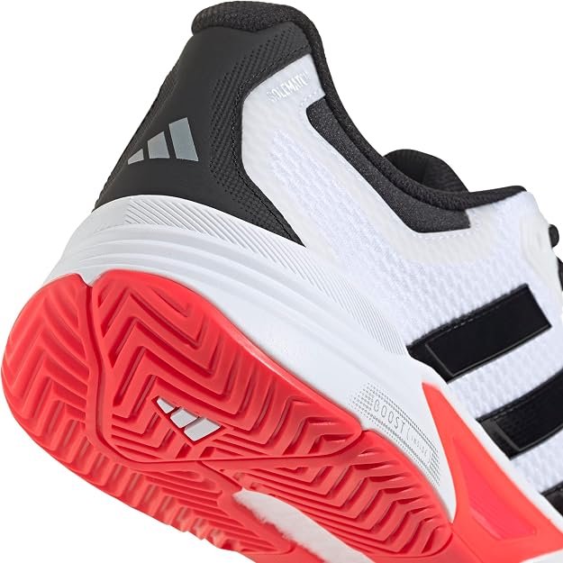 Adidas Men's  SoleMatch Control 2 Tennis Shoe,  White/ Black /Red