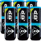 Dunlop Sports ATP Championship Extra Duty Tennis Balls, 4 x 3-Ball cans(12 Balls Total)