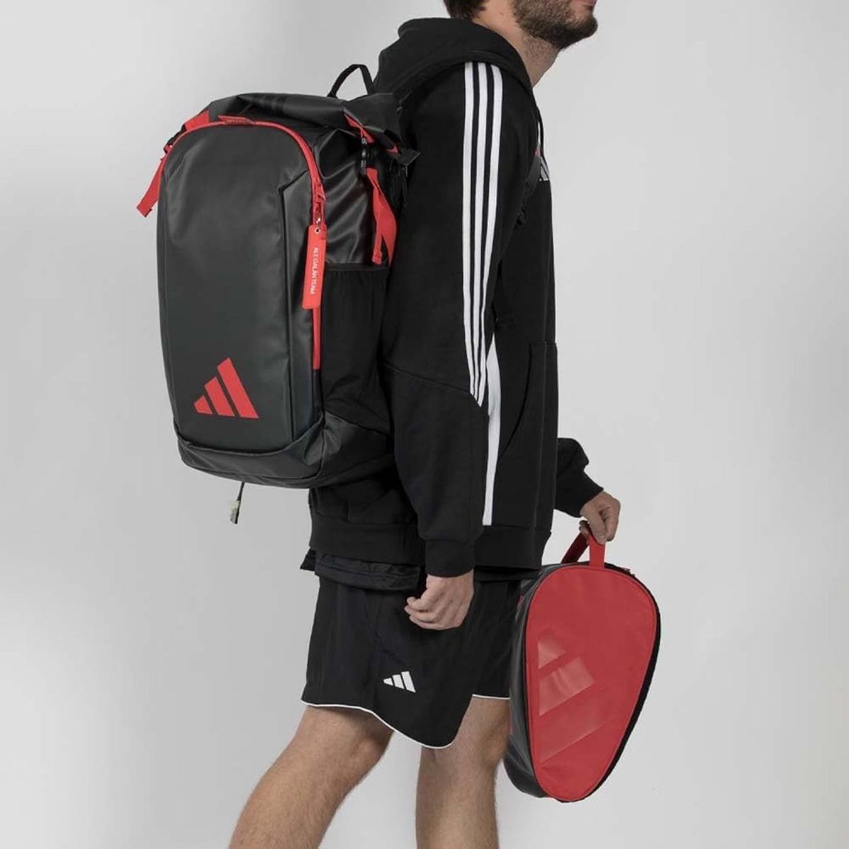 adidas MULTIGAME Backpack Black/Red - Paddle Sports Bag with Thermal Compartments