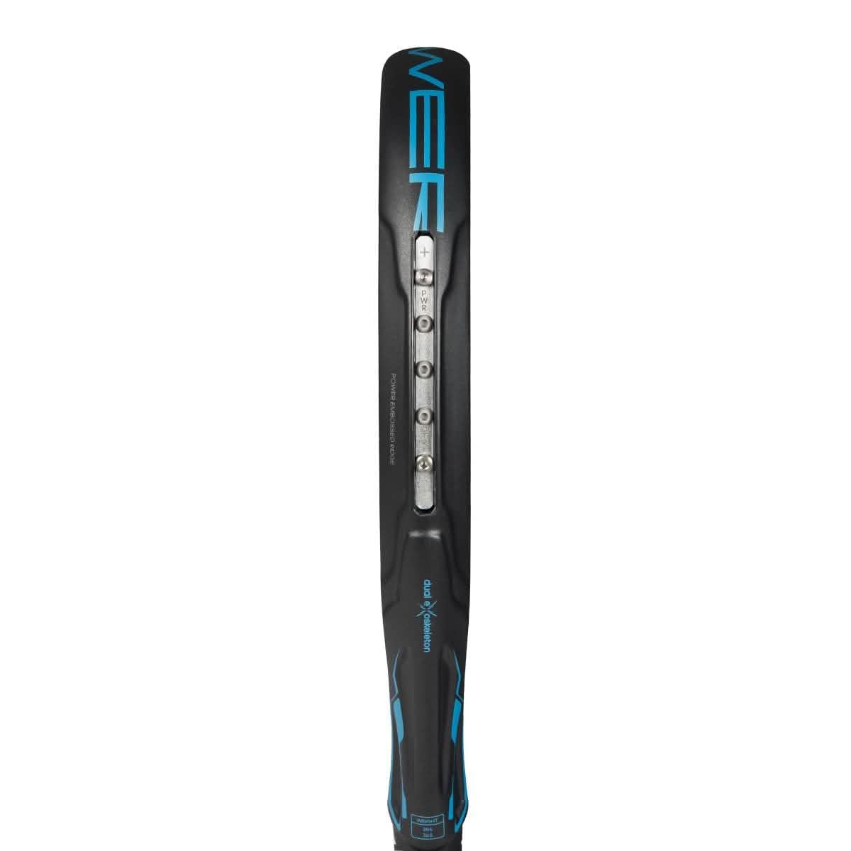 adidas Adipower Multiweight Ctrl 3.4 Racket Álex Ruiz - Black Blue, Round Shape, EVA High Memory Foam, Carbon 18K
