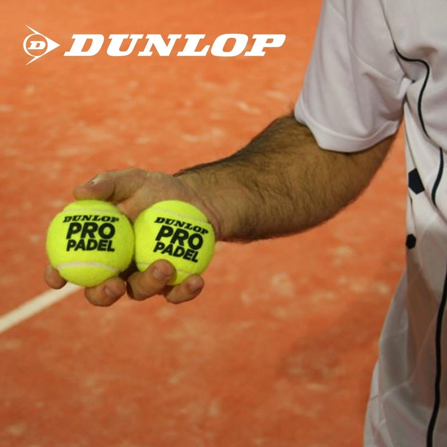 Dunlop Sports Pro Padel Ball, 3-Ball can, Yellow