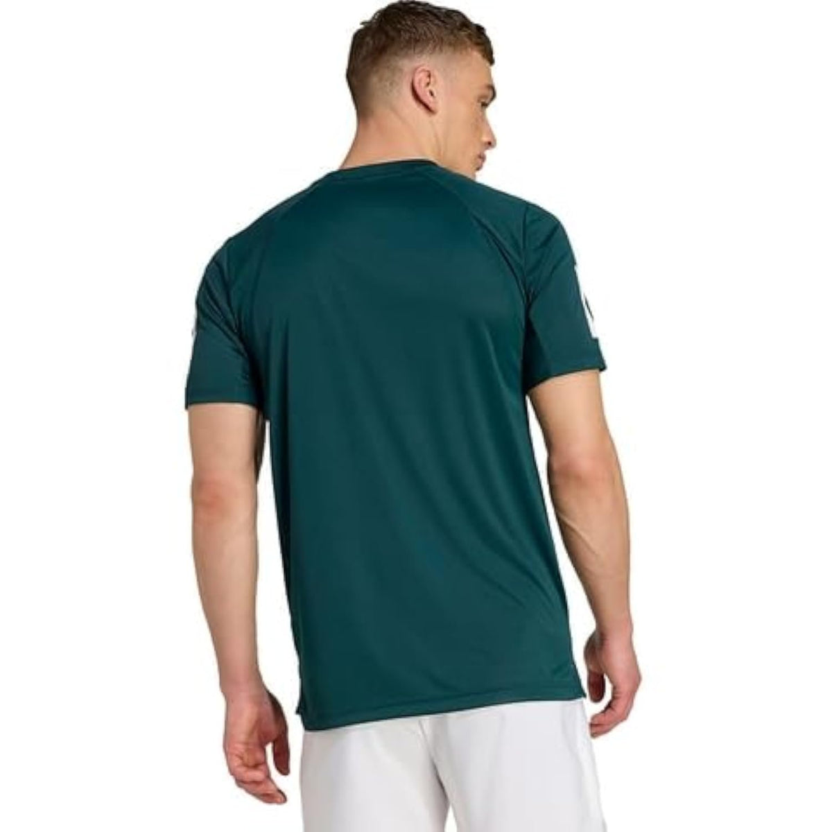 adidas Men's Club 3-Stripe Tennis Tee - Aurora Ivy (X-Large)