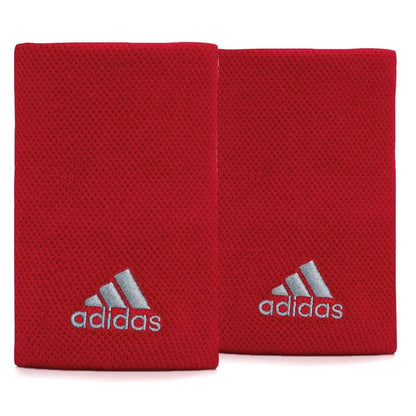 Adidas Large Tennis Wristband Red Grey