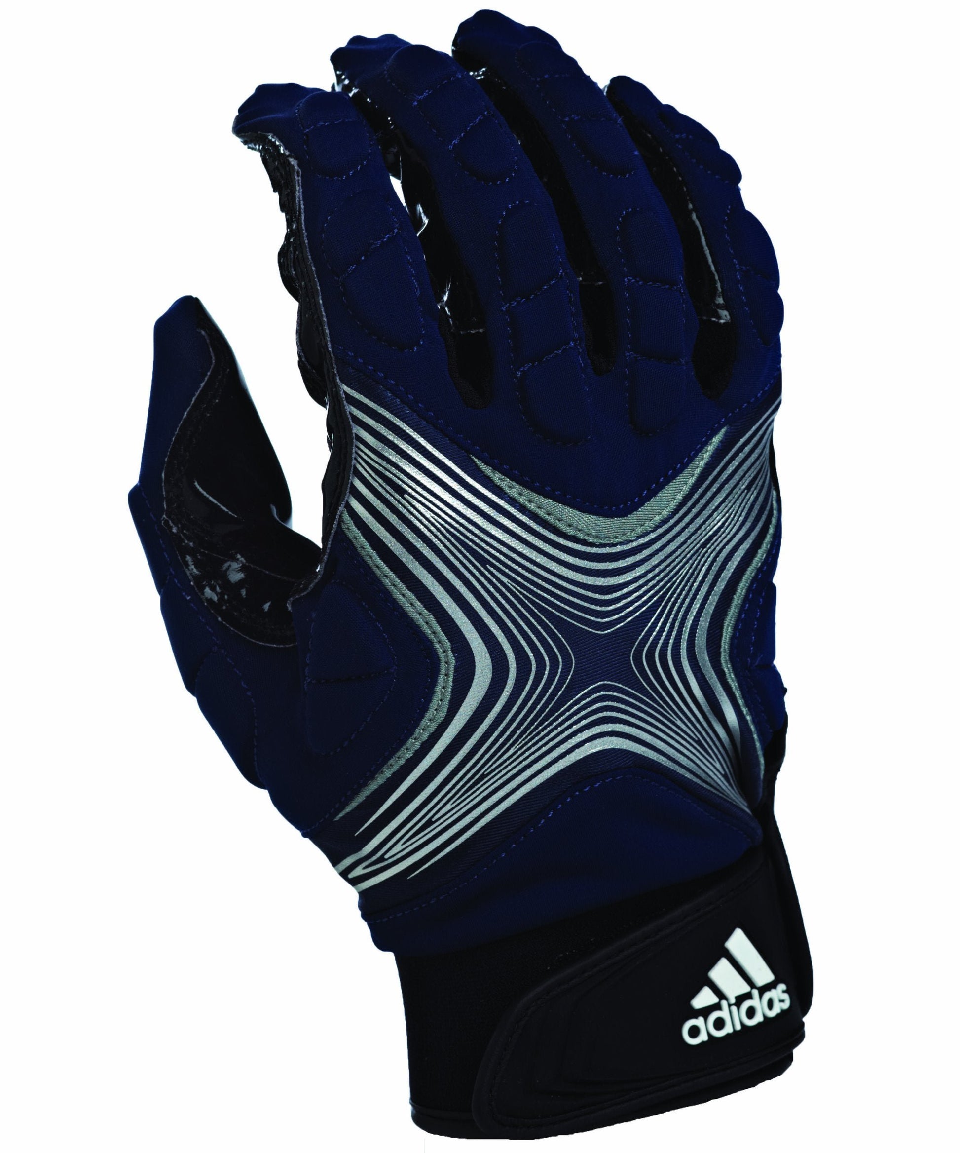 adidas Powerweb 2.0 Football Receiver Gloves, Small, Forest/Silver