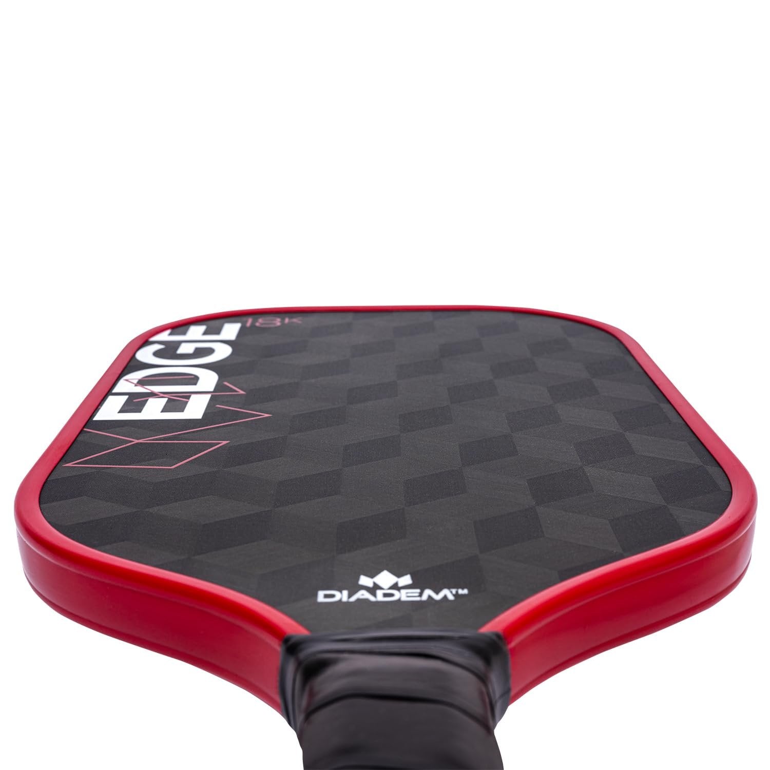 Diadem Edge 18K Pickleball Paddle USAPA Approved | 18K Carbon Fiber Face for Spin & Control | 16mm Control Paddle, Red