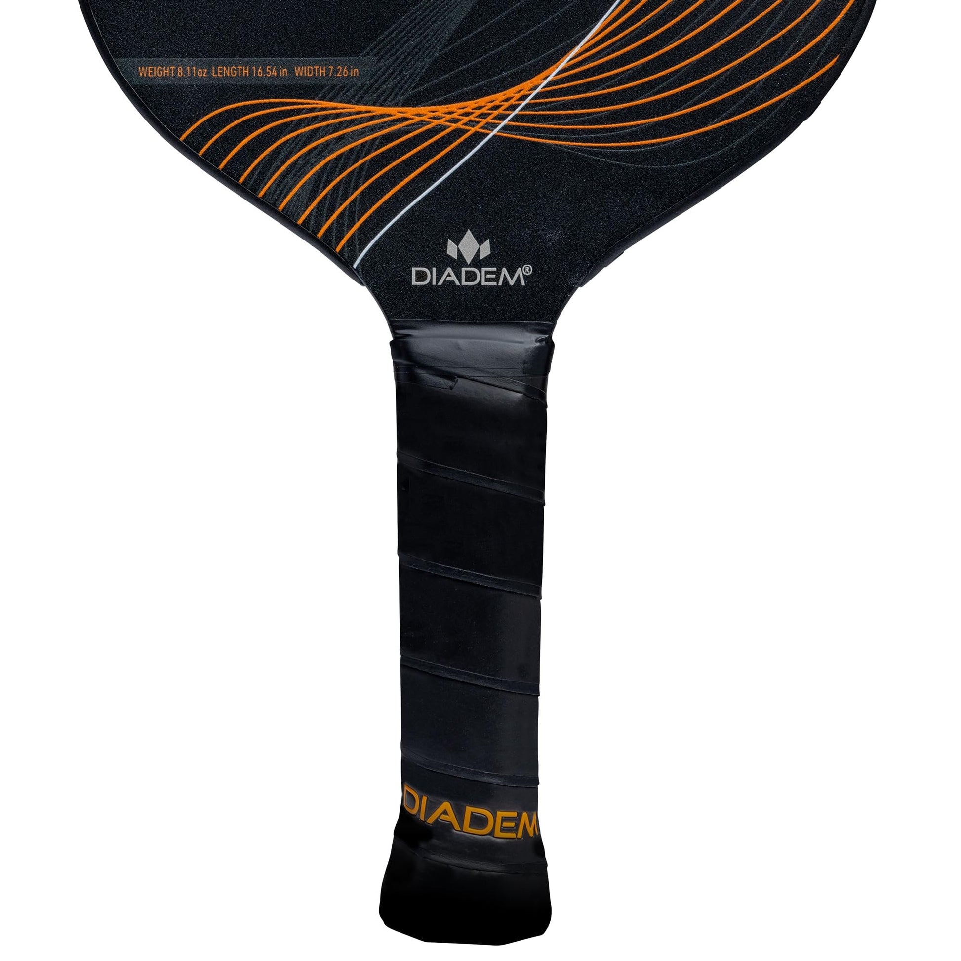 Diadem Icon Infinity Pro Pickleball Paddle | USAPA Approved | Dual Foam Core & Carbon Fiber | Maximum Power, Control, and Spin | High Performance with Replaceable Edge Guard (Inferno Orange)