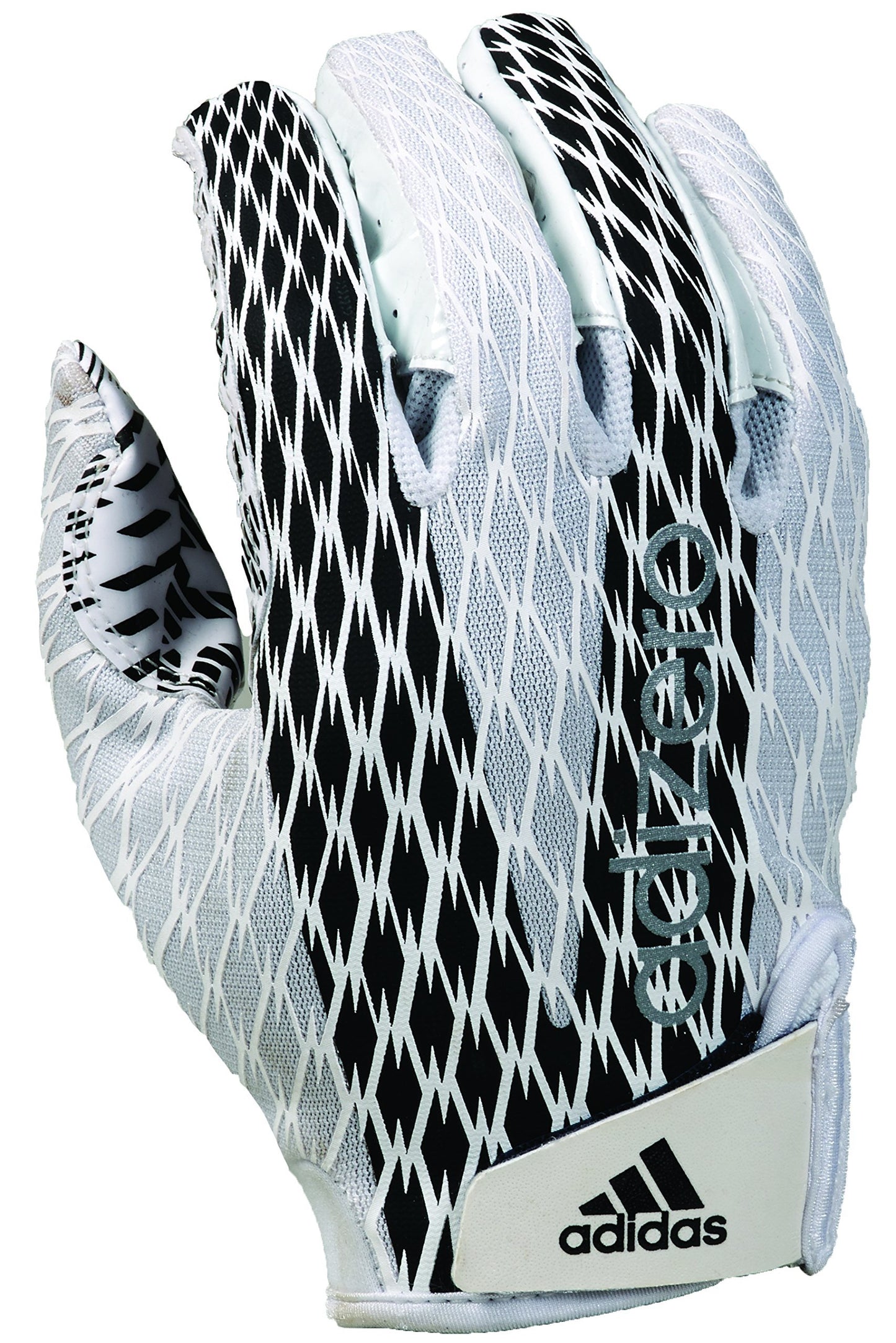Adidas Adizero 4.0 Adult Football Receiver's Gloves, White/Black, Small