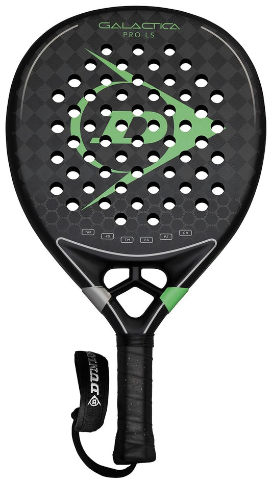 Dunlop Sports Galactica Pro LS Padel Racket, Black/Green V25