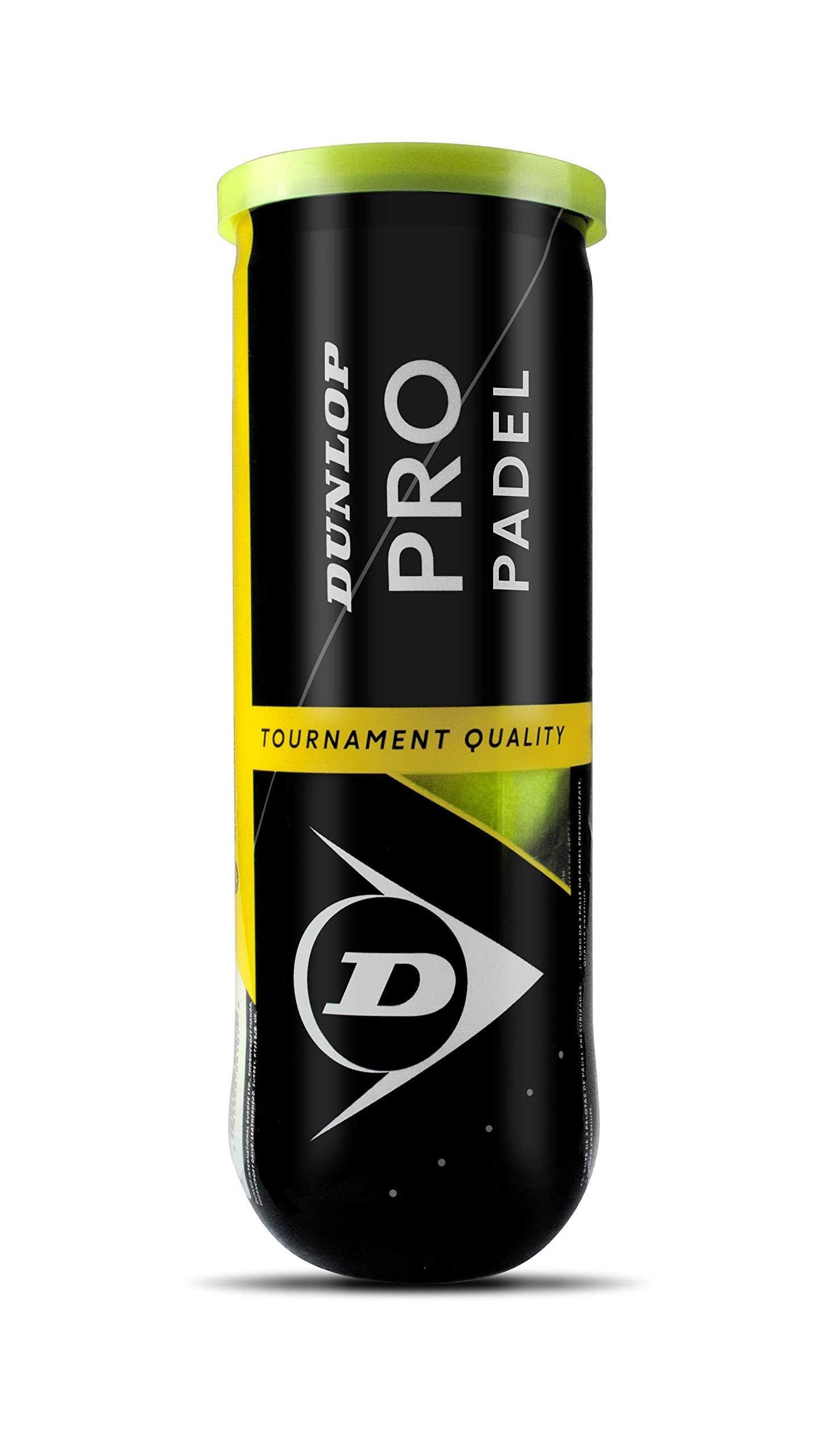 Dunlop Sports Pro Padel Ball, 3-Ball can, Yellow