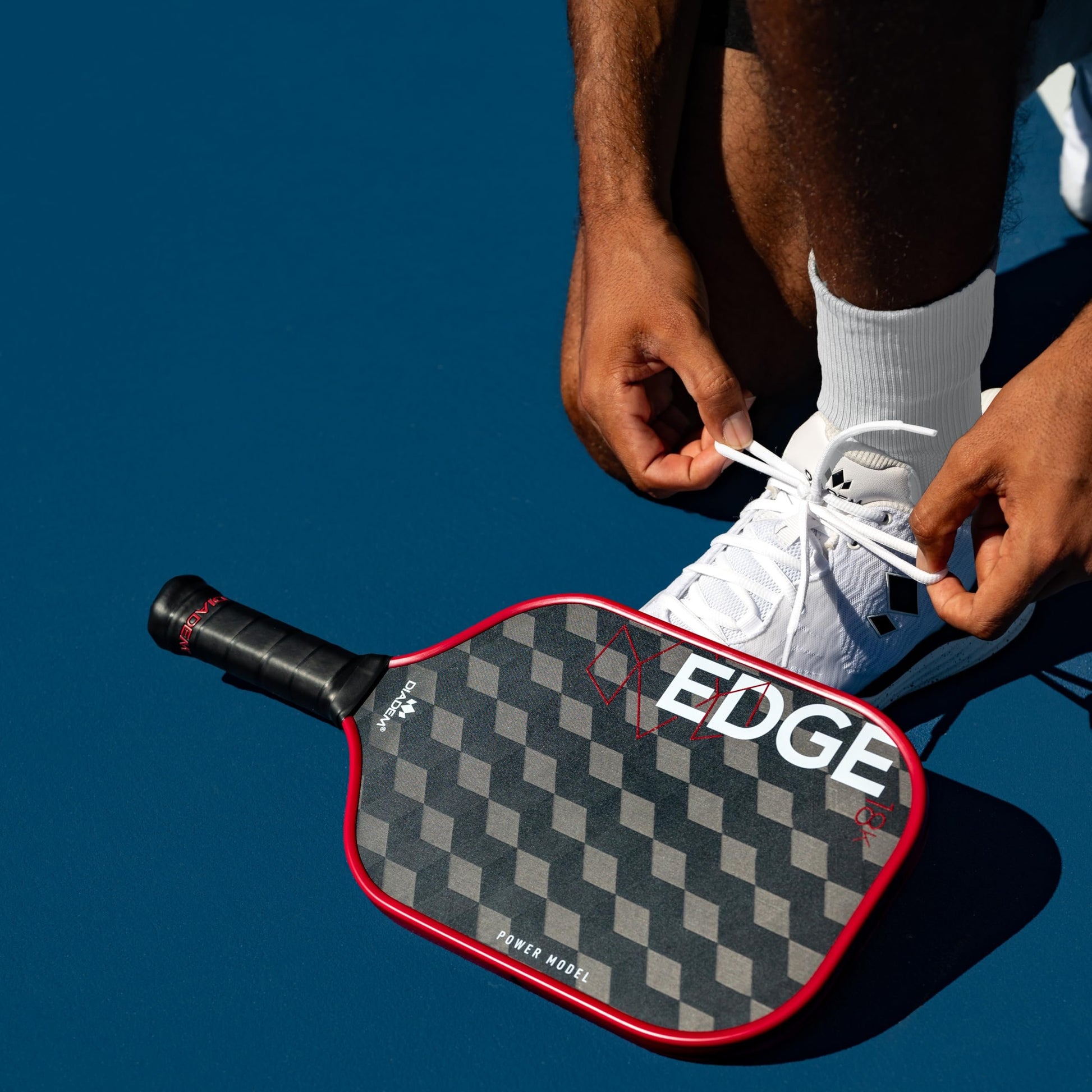 Diadem Edge 18K Power Pickleball Paddle USAPA Approved | 18K Carbon Fiber Face for Spin & Control | 16mm Control Paddle, Limited Edition (Black)