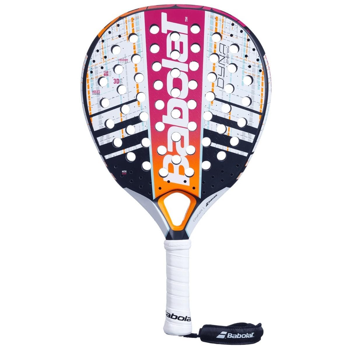 Babolat Dyna Energy Padel Racket (Pink/Orange/White)