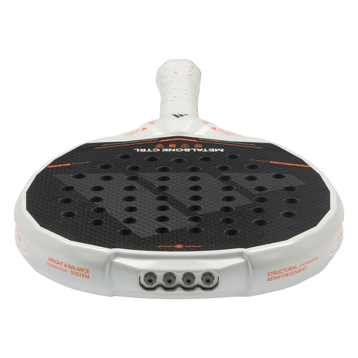 adidas Metalbone Ctrl 2026 Padel Racket - White Round Shape with EVA Soft Foam & Carbon 16K