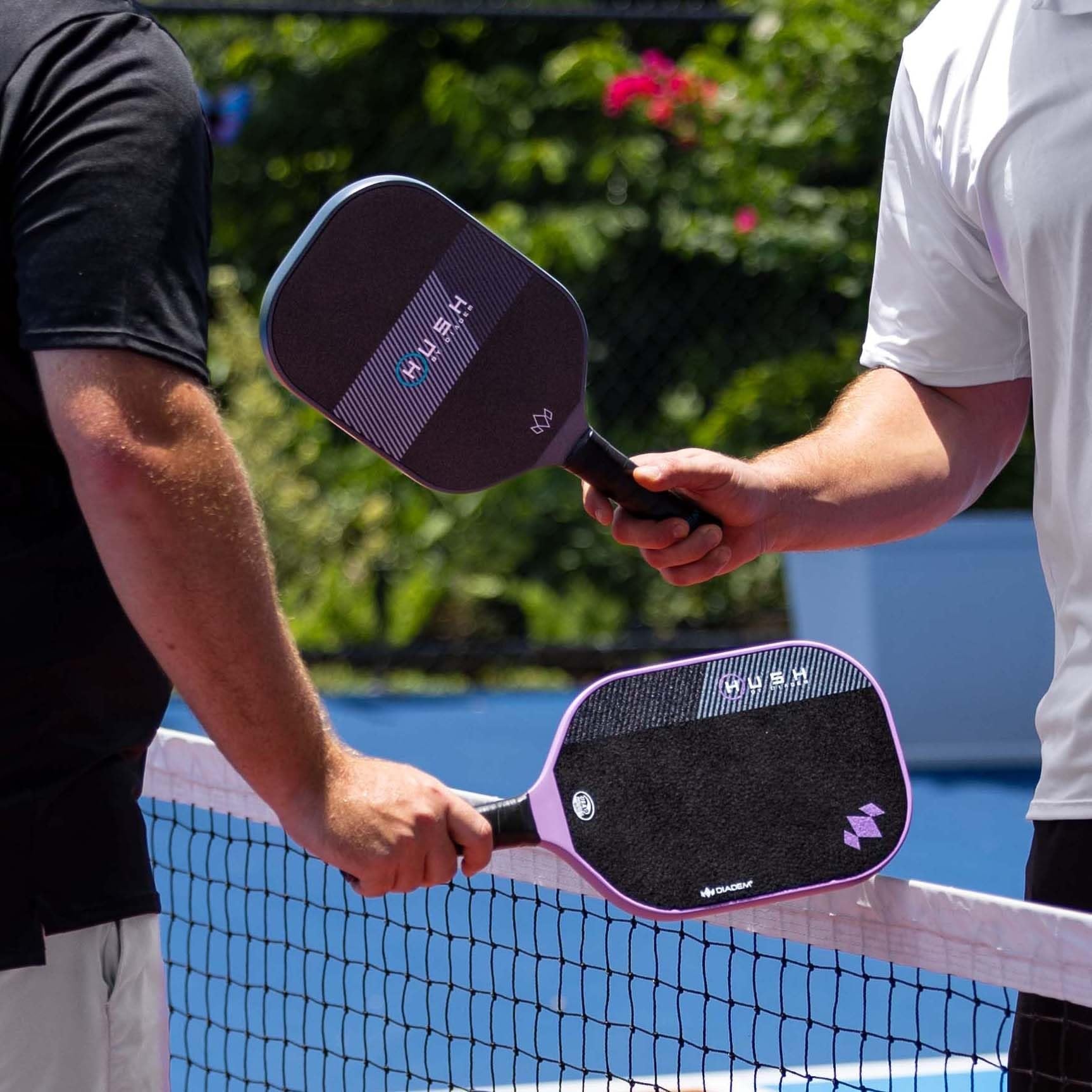 Diadem Hush | Quiet Pickleball Paddle, Double Thermoformed, Carbon Fiber Core, Power, Precision, Anti-Dampening Kraibon Technology (Purple)