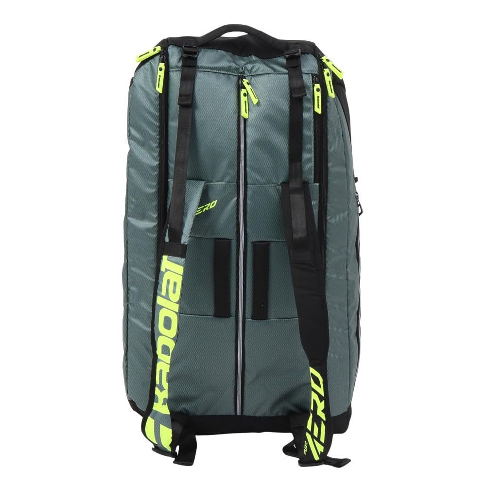 Babolat Pure Aero RH x12 Tennis Bag (Metallic Grey/Black/Fluo Yellow)