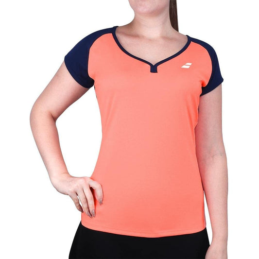 Babolat Women`s Play Cap Sleeve Tennis Top Fluo Strike