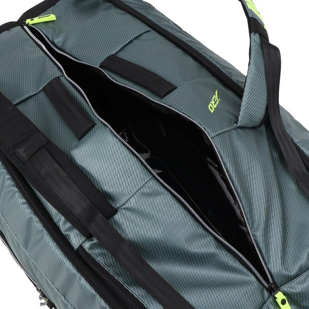 Babolat Pure Aero RH x12 Tennis Bag (Metallic Grey/Black/Fluo Yellow)