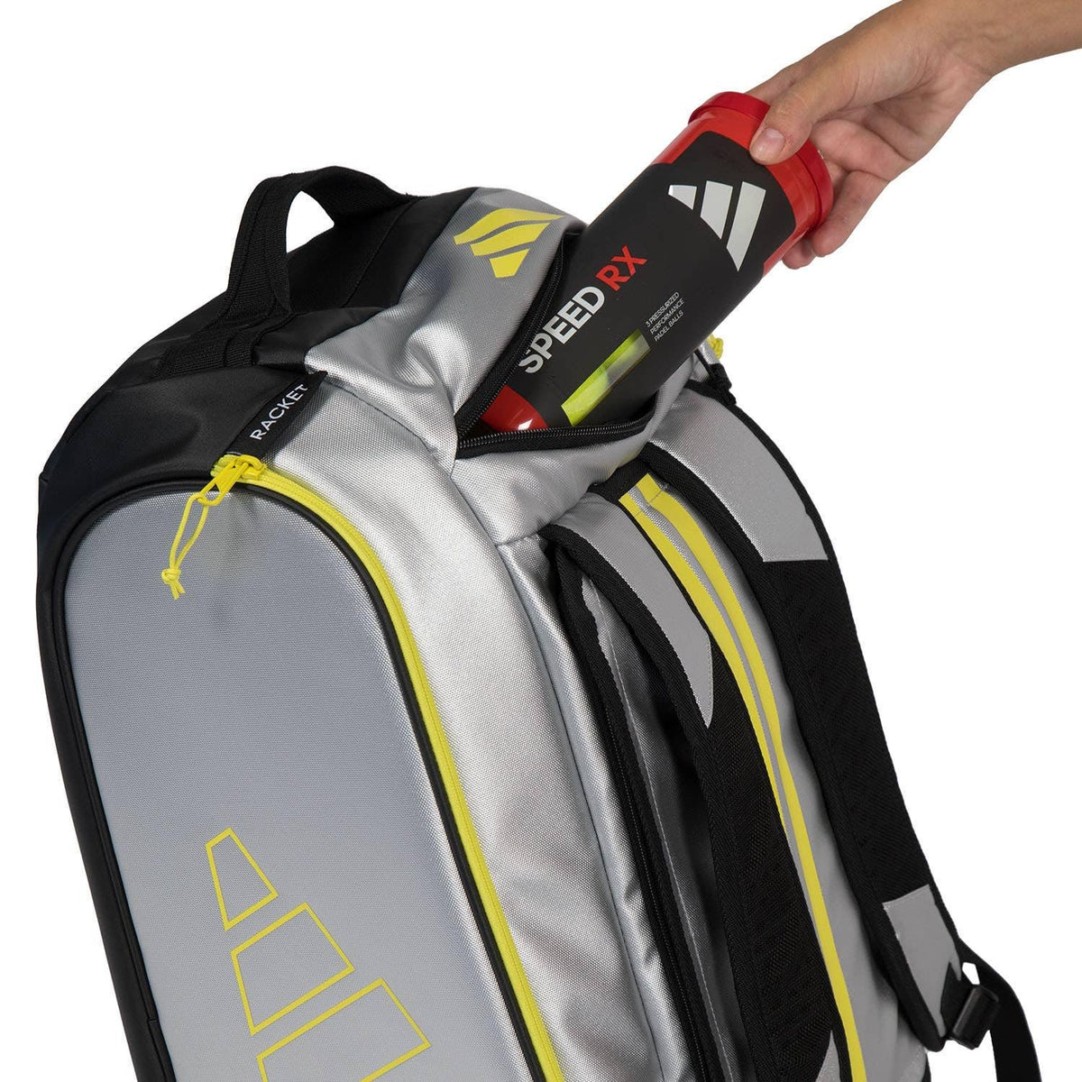 adidas Racket Bag TOUR Silver - Tennis Bag with Thermal Insulated Pockets