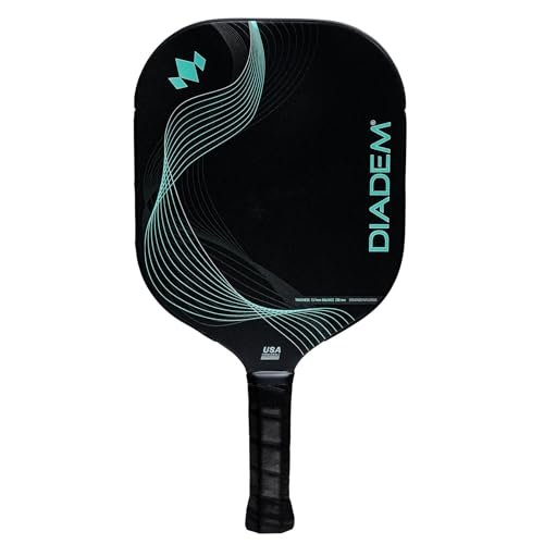 Diadem Icon Infinity Max Pickleball Paddle | Large Sweet Spot | Dual Foam Core & Carbon Fiber | Maximum Power, Control, and Spin | High Performance with Replaceable Edge Guard (Mint)