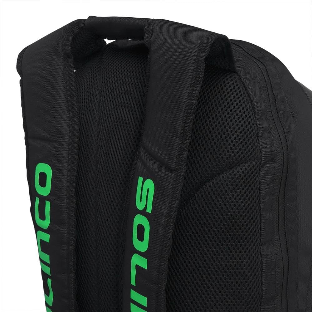 Solinco Tour Team Tennis Backpack Black and Neon Green (OS)