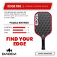 Diadem Edge 18K Pickleball Paddle USAPA Approved | 18K Carbon Fiber Face for Spin & Control | 16mm Control Paddle, Red