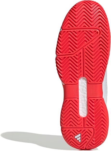 Adidas Men's  SoleMatch Control 2 Tennis Shoe,  White/ Black /Red