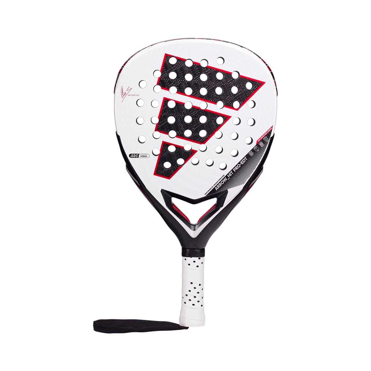 adidas Arrow Hit Pro EDT 2026 ARI Sanchez Padel Racquet, White, Diamond Shape, EVA Soft Performance, ASC Fiber