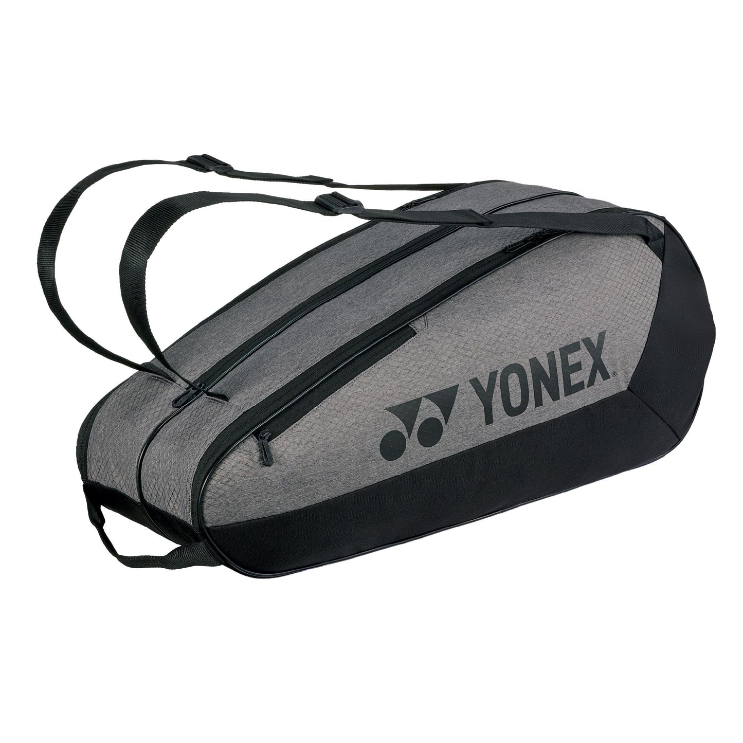 YONEX Team Racquet Bag with YKK Zippers & Multiple Storage Compartments - Durable Lightweight Tennis Bag for Up to 6 Racquets, Gray/Black