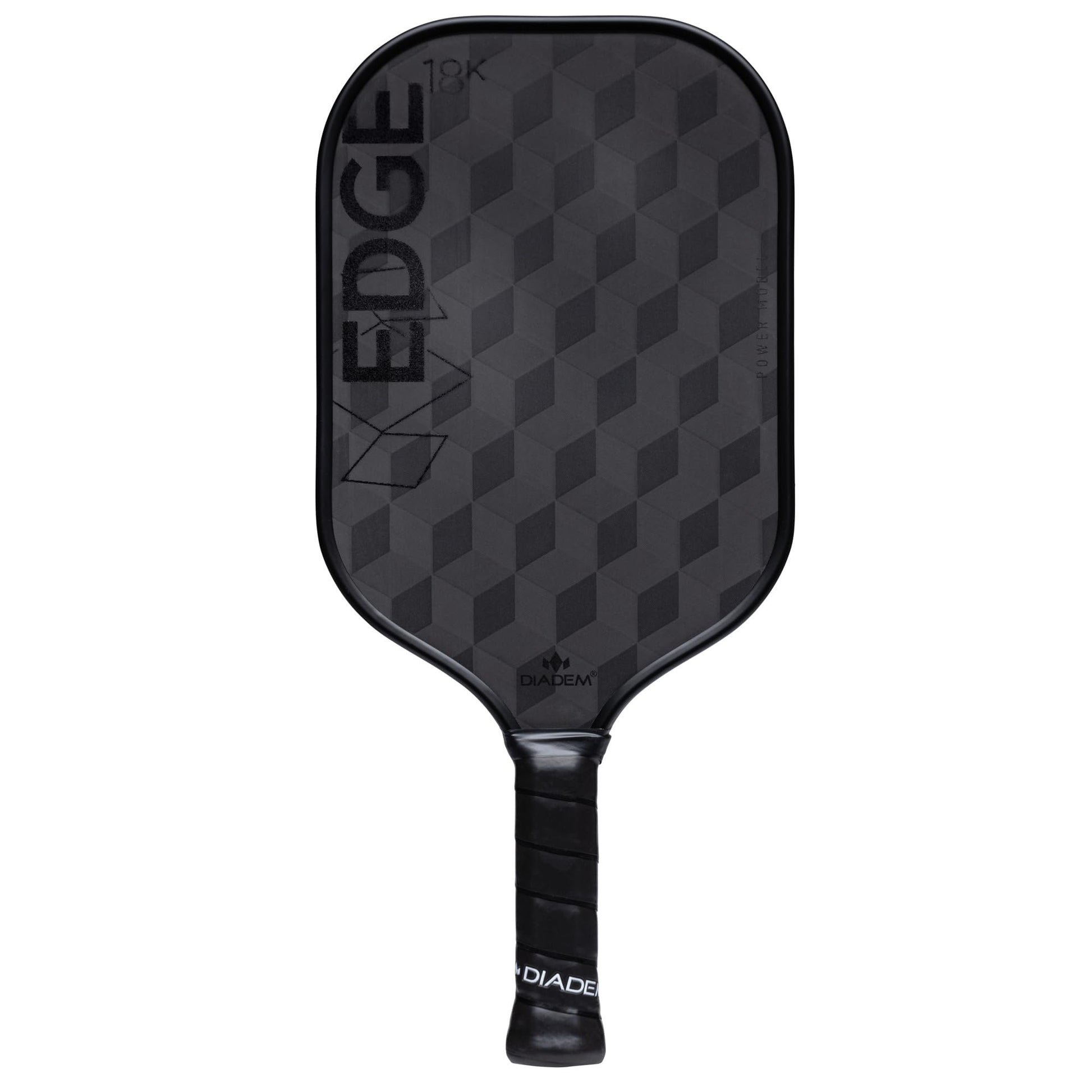 Diadem Edge 18K Power Pickleball Paddle USAPA Approved | 18K Carbon Fiber Face for Spin & Control | 16mm Control Paddle, Limited Edition (Black)