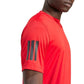 adidas Men's Club 3-Stripe Tennis Tee - Scarlet (Small)