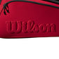 WILSON Clash V2 Super Tour Tennis Racket Bag - Red/Black, Holds up to 15 Rackets