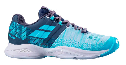 Babolat Women's Propulse Blast All Court Tennis Shoes (Grey/Blue Radiance) (Size 6)