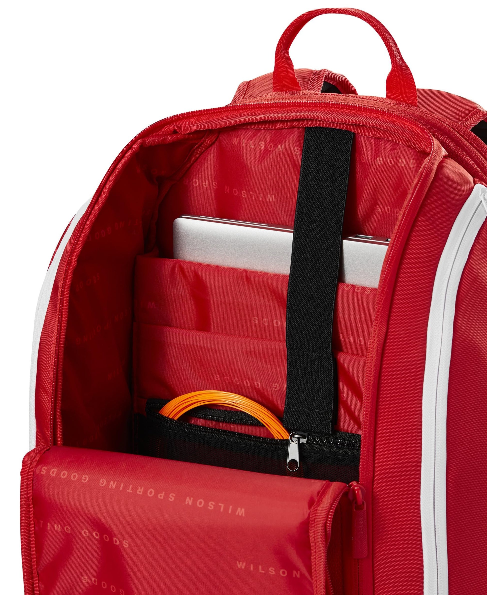WILSON 2025 Super Tour Red Tennis Racket Bags - Red/White