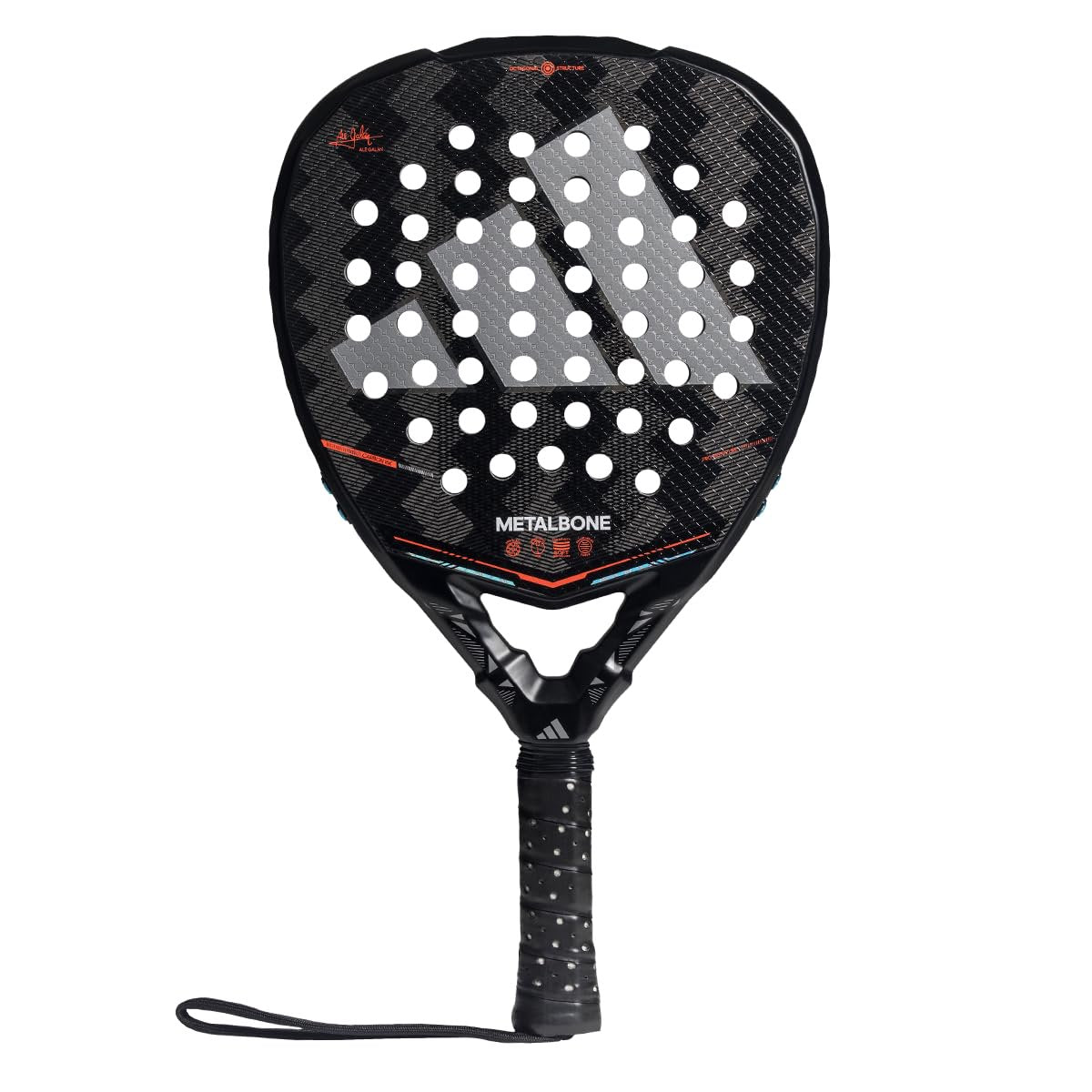 adidas Metalbone 2026 Padel Racket Ale Galán Black Diamond Shape EVA Soft Foam Carbon 16K