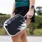 Diadem Warrior V2 Pickleball Paddle – Liquid Carbon Fiber Edgeless Design, Etched Face for Lasting Spin, 19MM Thick, 3 Layer Construction (White)