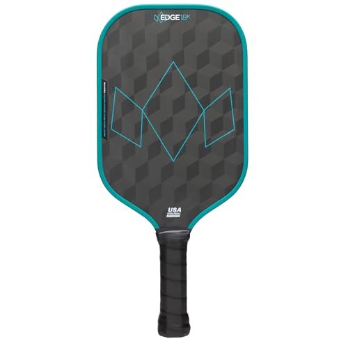 Diadem Edge 18K Pickleball Paddle USAPA Approved | 18K Carbon Fiber Face for Spin & Control | 16mm Control Paddle, Teal