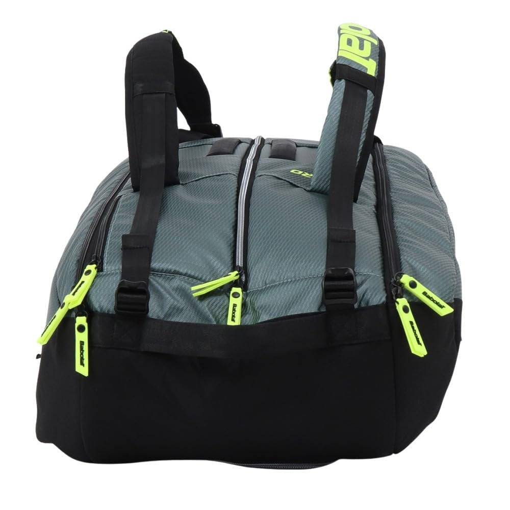 Babolat Pure Aero RH x12 Tennis Bag (Metallic Grey/Black/Fluo Yellow)
