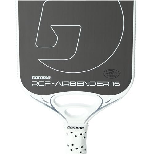 GAMMA Airbender Carbon Fiber Pickleball Paddle with Customizable Handle Weight System and Aerodynamic Open Throat with Shock Absorbing Gel Insert