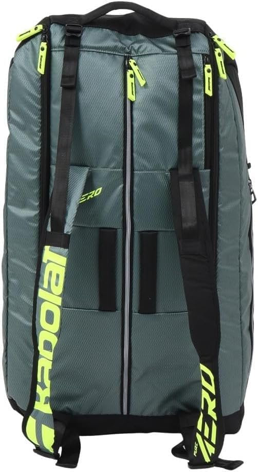 Babolat Pure Aero RH x12 Tennis Bag (Metallic Grey/Black/Fluo Yellow)