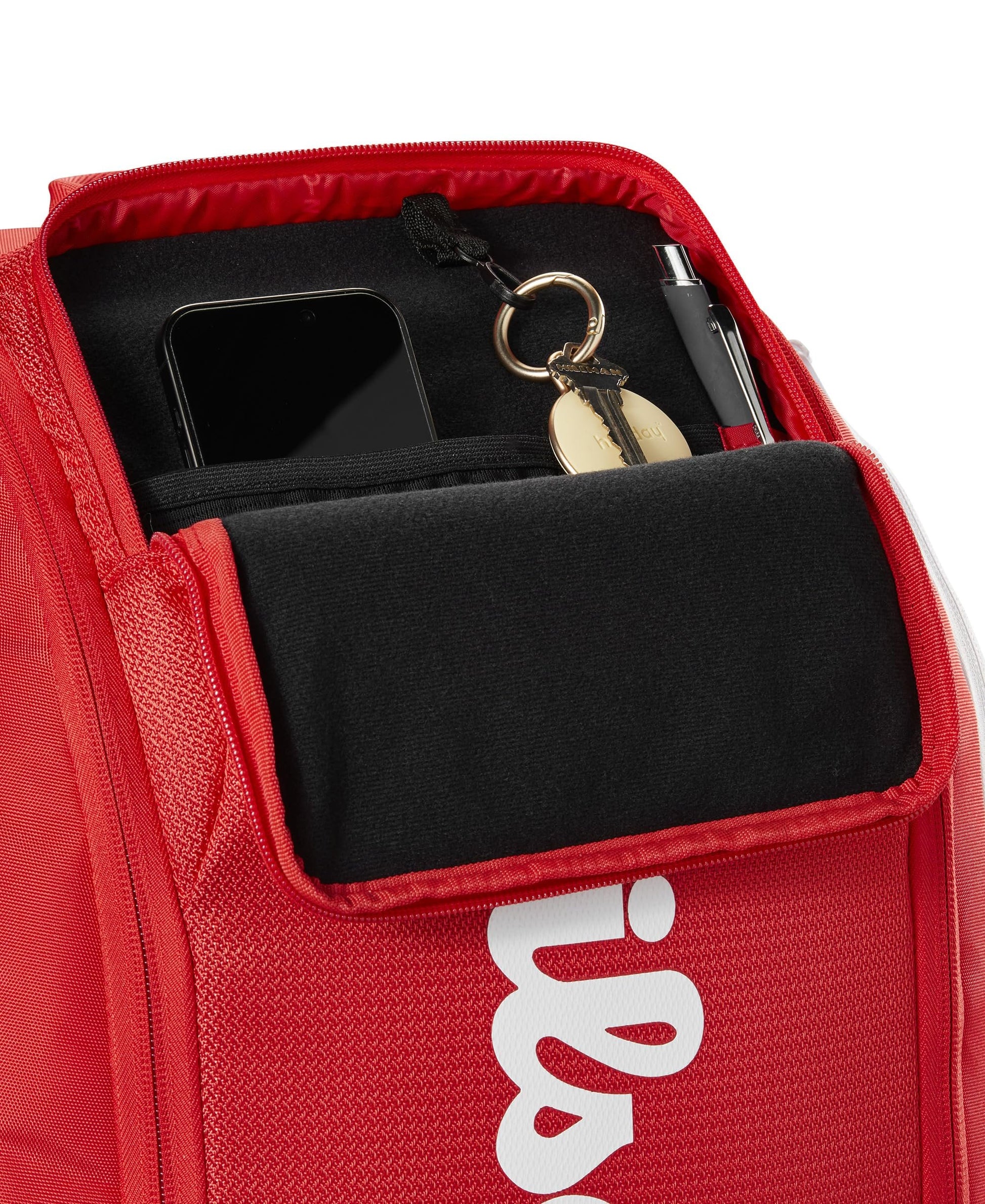 WILSON 2025 Super Tour Red Tennis Racket Bags - Red/White