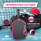 Diadem Warrior Edge Pickleball Paddle | Etched Carbon Face for Max Spin, 16mm Aero Guard, Comfort Max Grip, 16mm Honeycomb Core, Midweight 8oz | Indoor/Outdoor | USAPA Approved, Pink
