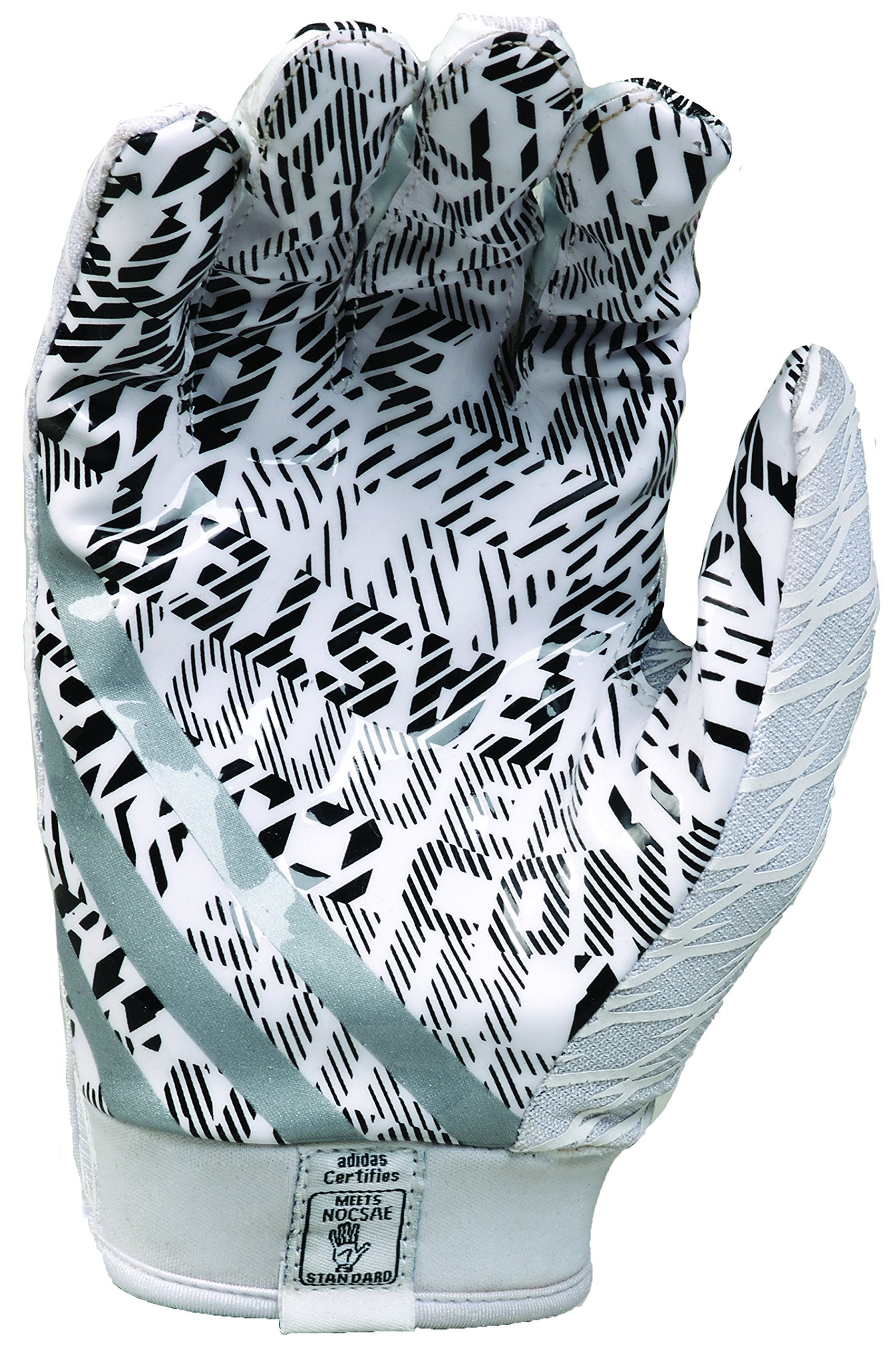 Adidas Adizero 4.0 Adult Football Receiver's Gloves, White/Black, Small