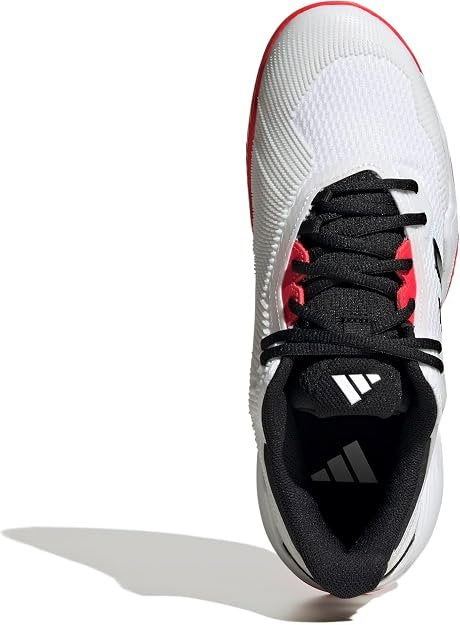 Adidas Men's  SoleMatch Control 2 Tennis Shoe,  White/ Black /Red