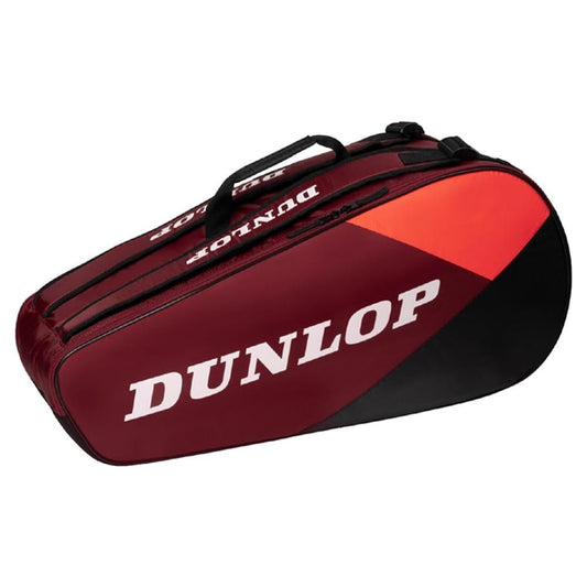 Dunlop 2024 CX Club 6 Racquet Bag, Black/Red